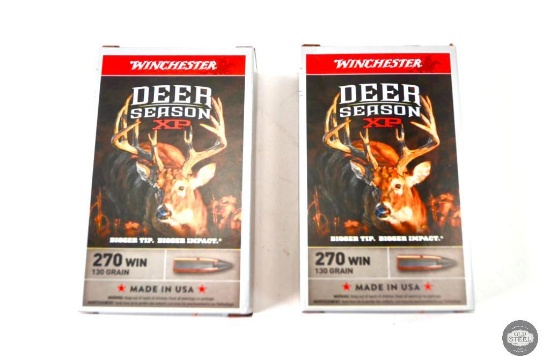 2 Boxes Winchester Deer Season XP .270 WIN 130gr PSP - 40 Rounds