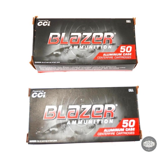 2 Boxes Blazer .40S&W 165gr FMJ Ammunition - 100 Total Cartridges