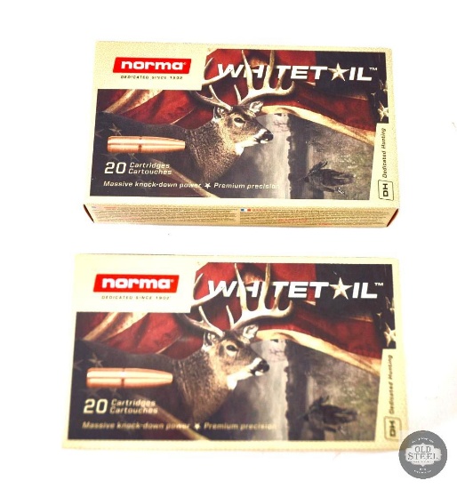 2 Boxes Norma Whitetail .243 WIN 100gr SP Ammunition - 40 Total Cartridges