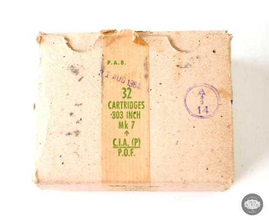 32 Rounds .303 British Mk7 Ammunition Mfg 1964