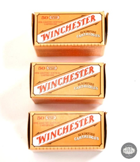3 Boxes Winchester .22WRF - 1994 Limited Edition Cartridges - 150 Rounds