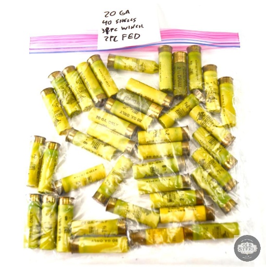 40 Shells 20GA 2-3/4in Ammunition - 38 Winchester - 2 Federal