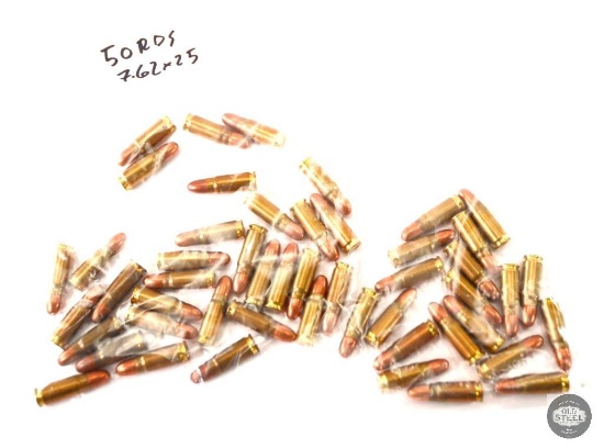 50 Rounds 7.62x25mm Tokarev Ammunition