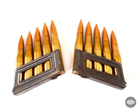 2 Clips 8mm Steyr Ammunition - 10 Rounds