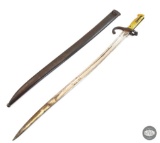 French M1866 Chessepot Yataghan Sword Bayonet with Scabbard