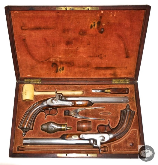 Belgian Dueling Pistols - .50 Caliber - Antique