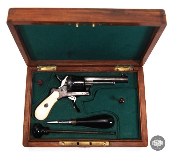 Belgian Pinfire Revolver - 7mm Pinfire - Antique