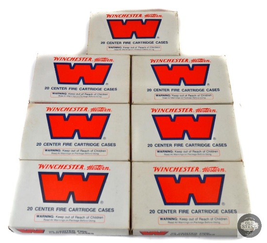 140 Pieces of Unprimed Winchester 7mm Magnum - 20 Round Boxes