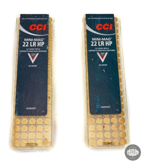 200 Rounds - CCI .22 LR 36gr Copper Plated Hollow Point - 0031
