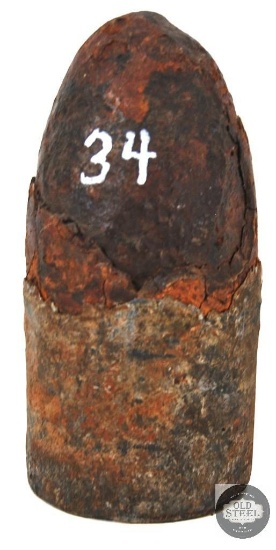 Civil War 2.6 Inch Experimental Bolt with Lead Sabot