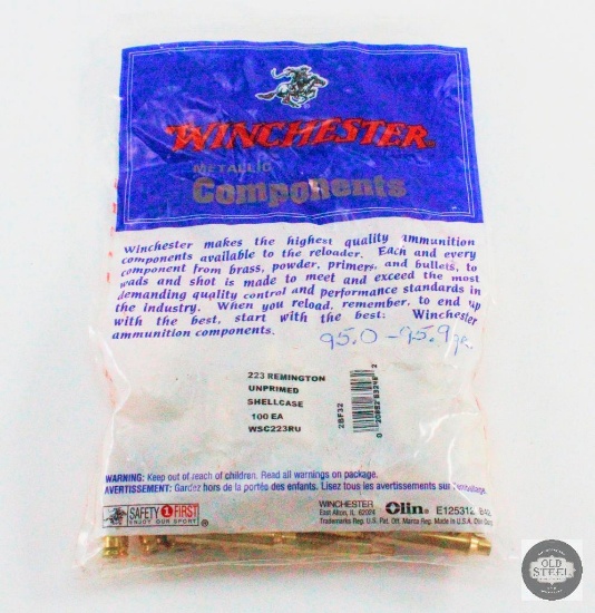 Opened Bag Winchester Unprimed Brass - .223 Remington - 40pcs