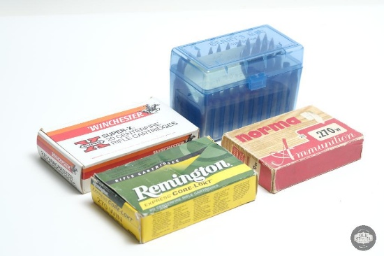 50 Rounds Factory 270 WIN - 22 Rounds Reloaded 30-06 SPRG 130gr Moly BT