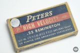 Vintage Peters High Velocity Box - 20rds .25 Remington