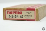 20 Rounds 6.5x54MS Ammunition in Norma Brass