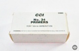 1000ct Box CCI No.34 Primers for 7.62 Ammunition
