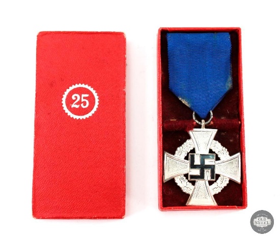 WWII German Faithful Service Cross Medal in Box - 2nd Class