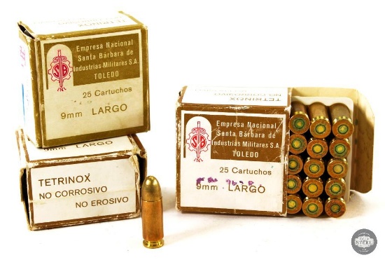 75 Rounds Vintage Sellier & Bellot 9mm Largo Ammunition