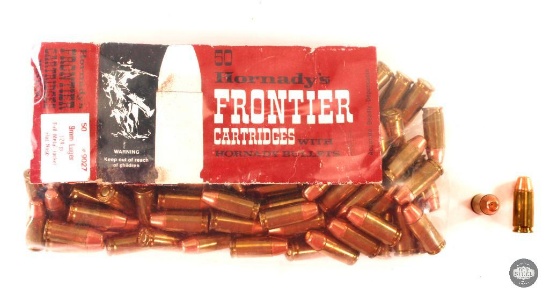 100 Rounds Hornady Frontier Cartridge 9mm Luger 124gr FMJ FN Ammunition