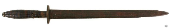 Antique Long Dagger - Leather Stacked Handle