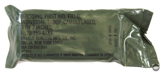 WWII US Military First Aid Field Dressing - 1944