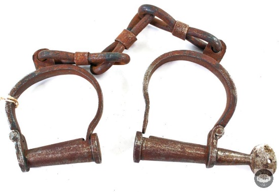 Antique Handcuffs & Key