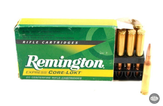 20 Rounds Remington 25-06 Remington 120gr Pointed Soft Point Core-Lokt Ammunition
