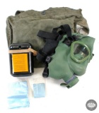 Iraqi M-59 Gas Mask, Decontamination Kit, and Carrying Satchel