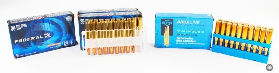 4 Boxes of 30-06 Springfield JSP 150gr Ammunition - 79 Rounds Total