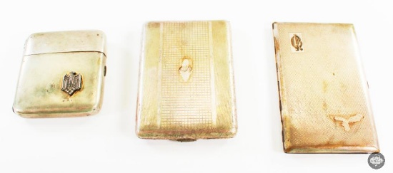 3 WWII German Cigarette Cases