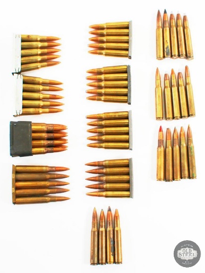 Mixed Lot of .30cal Rifle Ammo - .308win, 7.62x54R, 30-06 - 62 Rounds Total