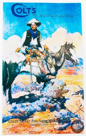 Colt Firearms Metal Wall Poster