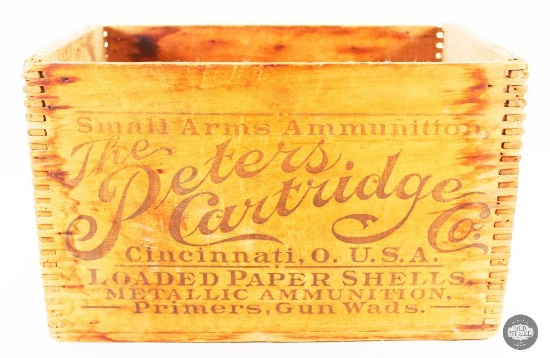 Peters Cartridge Company 12ga Loaded Shells Wooden Storage Box