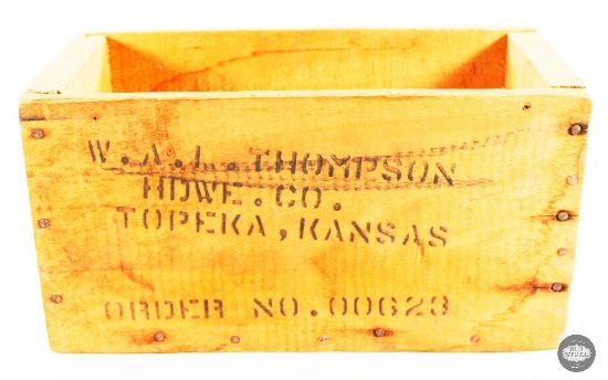 Vintage Plume 'Double Life' Axes Wooden Storage Box