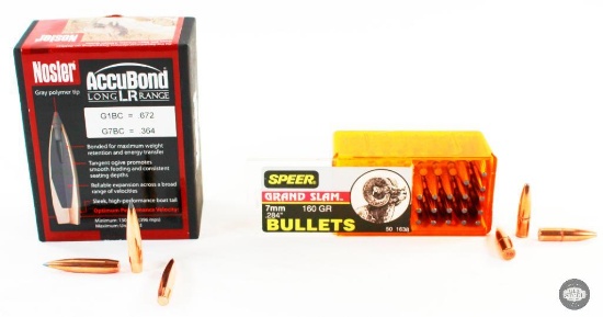 7mm Bullets from Nosler and Speer - 56 Projectiles Total