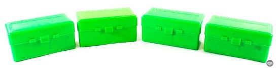 4x MTM Case Gard 50 Small Rifle Cartridge Boxes & 50 .223 Brass Casings w/ Spent Primers - 200 Br...