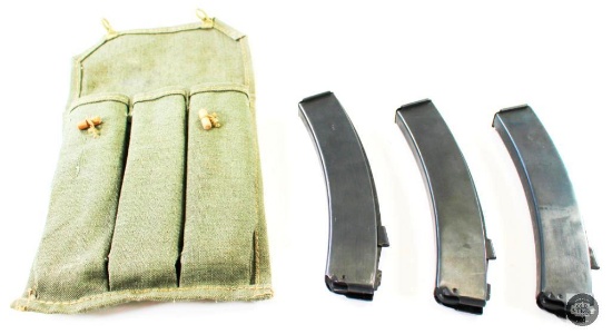 3x PPS-43 Magazines and 3-Cell Combloc Style Canvas Magazine Pouch