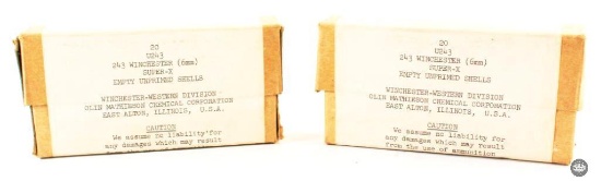 40 Winchester Super-X Unprimed Shells - NOS