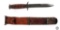 WWII Paratrooper Issued US M3 Utica Fighting Knife in M6 MILSCO Sheath