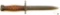 US Utica M4 Bayonet - Wood Grip - Rare