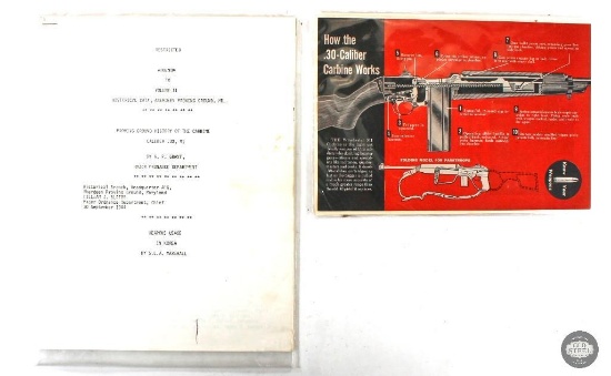 Historical Data Proving Ground History of M1 Carbine Addenda to Volume II Document