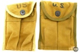 2x Twin 30-Round Magazine Pouches - Tan - Unknown Mfg