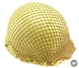 WWII US Army M1 Helmet Shell with Small Web Netting Cover