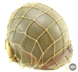 WWII US Army M1 Helmet - Liner and Chinstrap - Large Netting