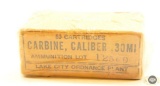 Sealed Vintage Box of 50x .30 Carbine Cartridges from Lake City Ordinance Plant