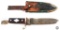 Post-WWII Scout's Knife with Leather Sheath