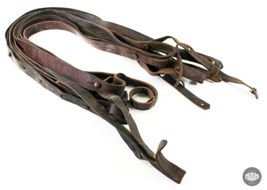Lot of 10 Leather Eastern European Rifle Slings