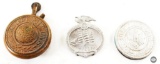 WWII and WWI German Artifacts - Lighter, Pin, Badge Face