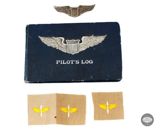 US Pilots Log WWII with Pilots Wings