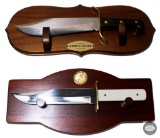 Lot of 2 Display Bowie Knives Western and NRA Limited Edition with Mounts