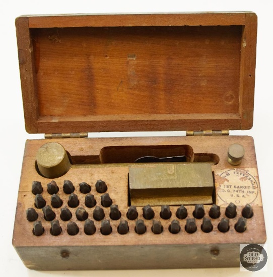 WWI Dog Tag Stamping Kit for the 74th Infantry